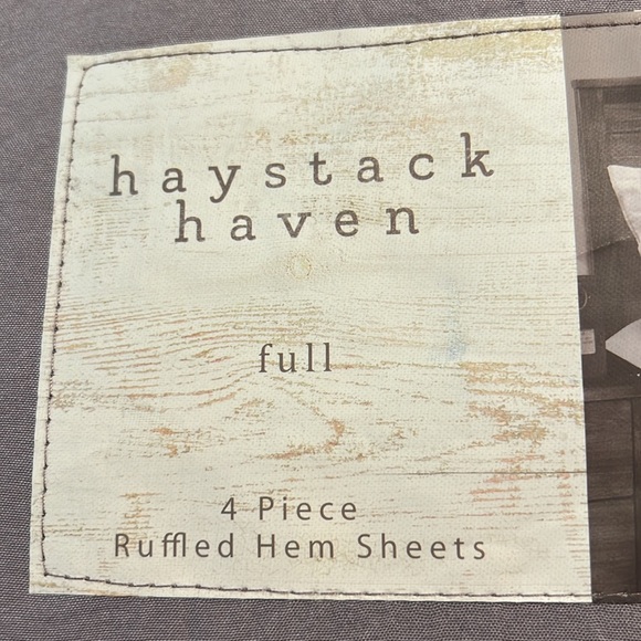 Ruffled Sheets Full Size | Haystack Haven | Lavender color | 4 piece set - Picture 2 of 5